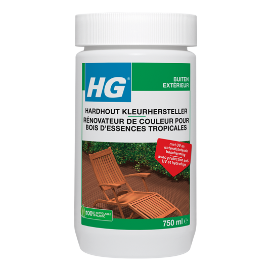 HG rénovateur de couleur pour bois d'essences tropicales (750 ml)