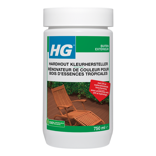 HG rénovateur de couleur pour bois d'essences tropicales (750 ml)