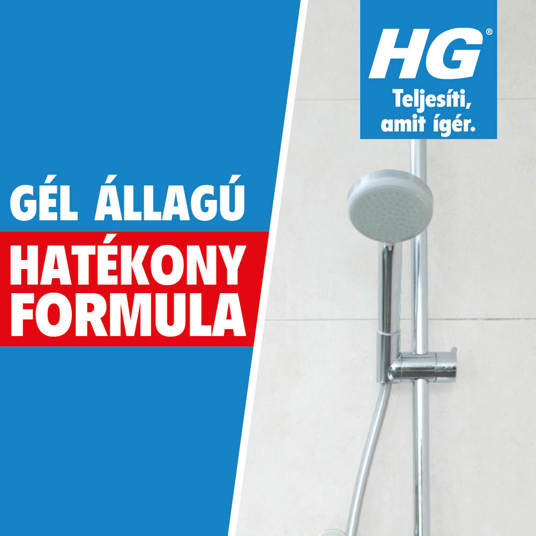 HG power gel - erős tisztítógél kefével vízkőre
