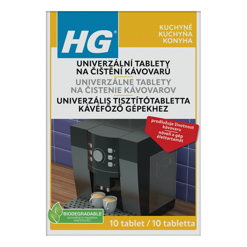HG univerzální tablety na čištění kávovarů