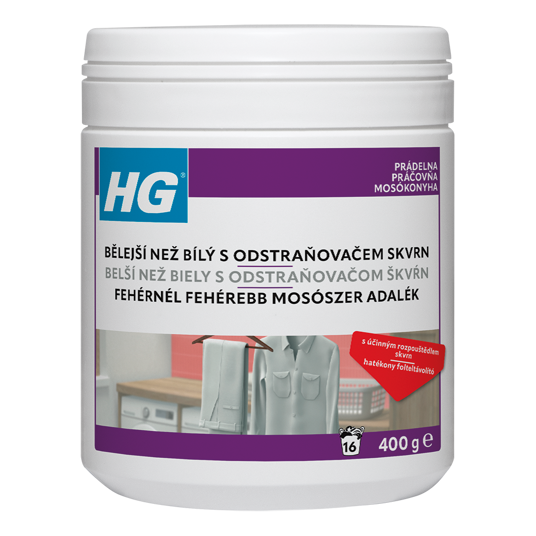 HG bělejší než bílý - bělicí prostředek s odstraňovačem skvrn