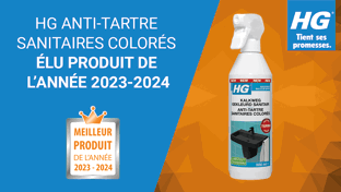 HG anti-tartre sanitaires colorés cheveux Meilleur Produit de l’année 2023-2024