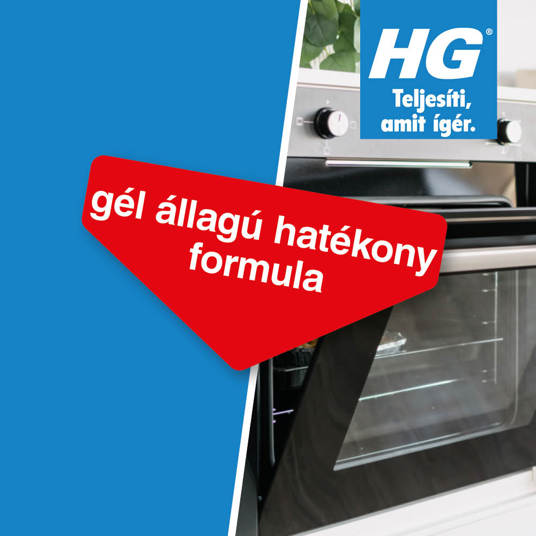 HG power gel - erős tisztítógél kefével sütőre
