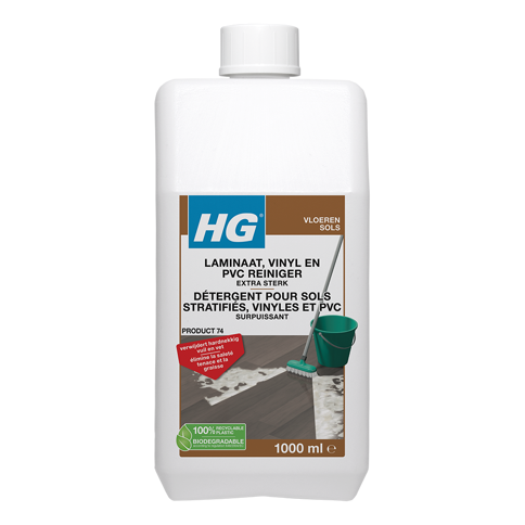 HG détergent surpuissant pour sols stratifiés, vinyles et PVC