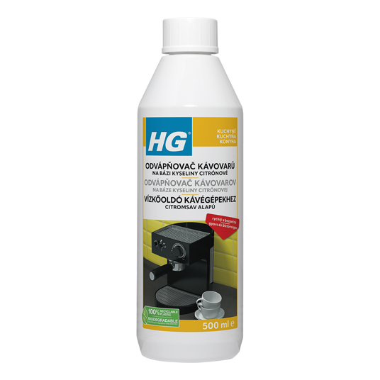 HG odvápňovač kávovarov na báze kyseliny citrónovej