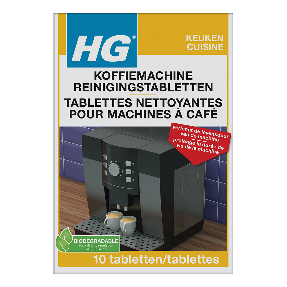 HG tablettes nettoyantes pour machines à café