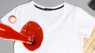 Enlever une tache de ketchup