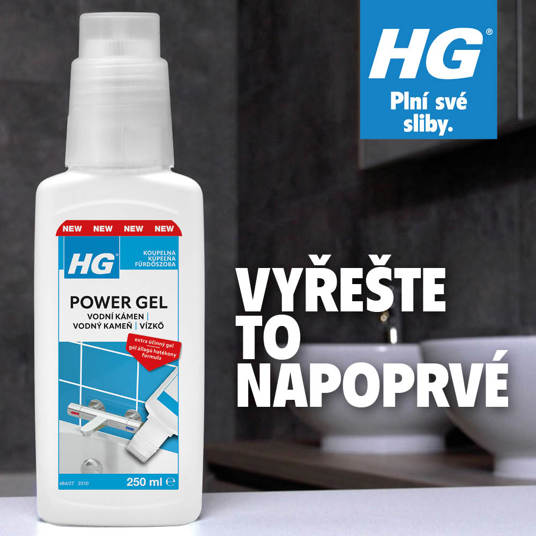HG power gel na vodní kámen s aplikátorem