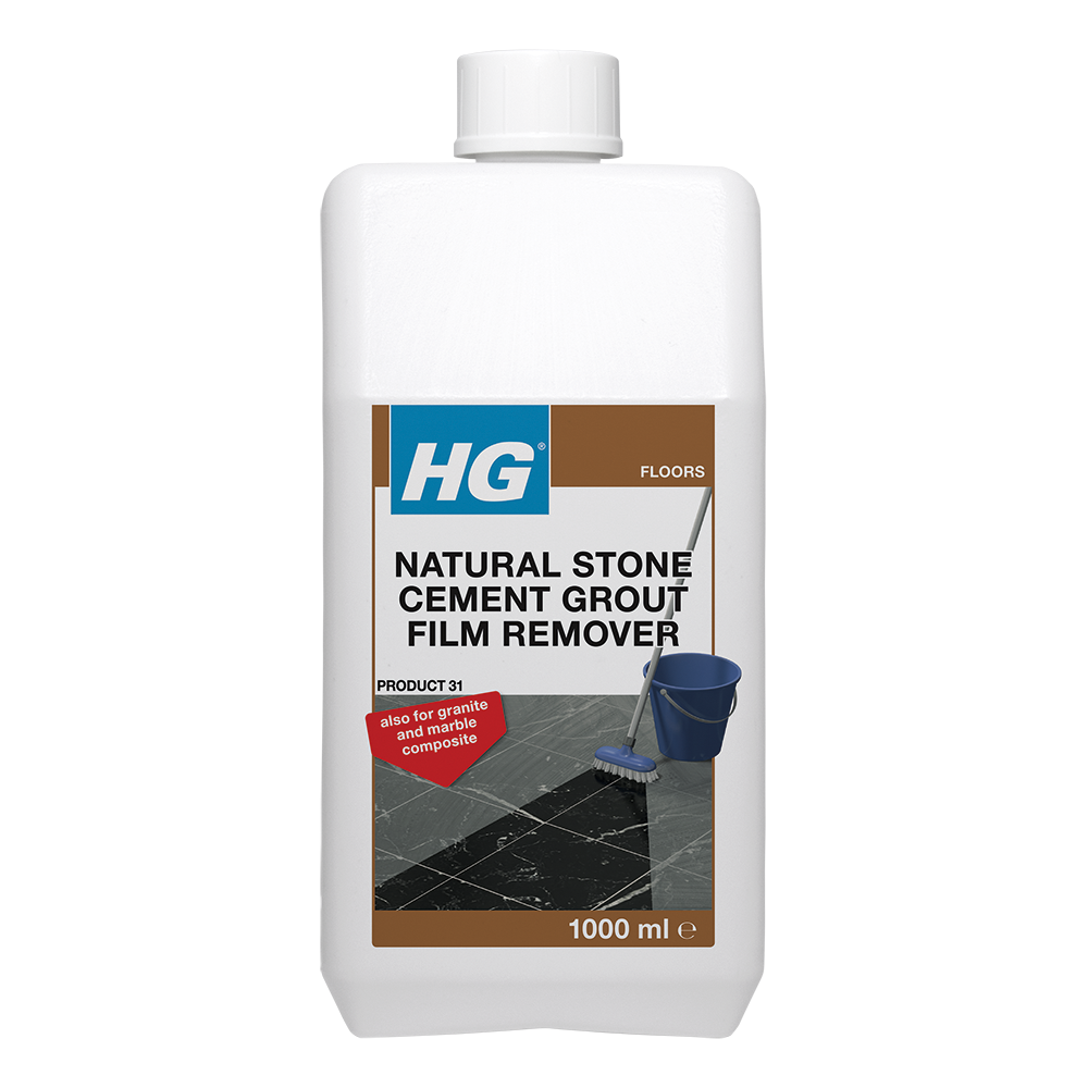 HG natural stone cement grout film remover acid free, thus safe