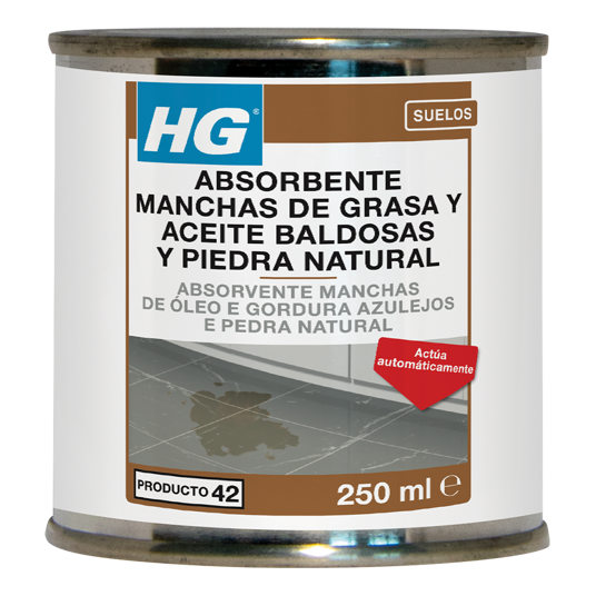 HG Absorbente manchas de grasa y baldosas y piedra | Elimina las manchas