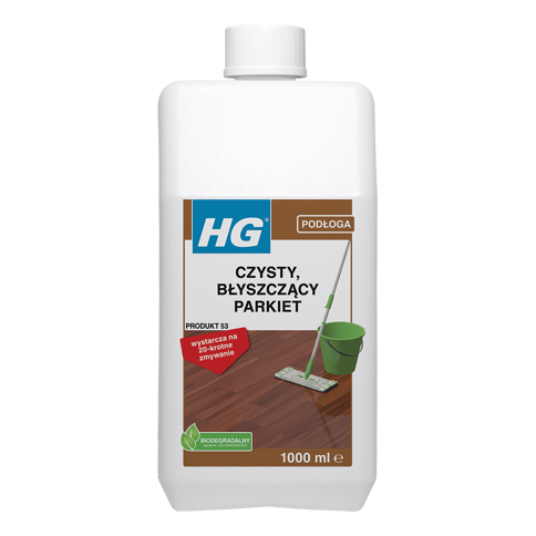 HG czysty, błyszczący parkiet 